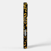 Gold Metallic loodopard Pattern op Black Case-Mate iPhone Case (Achterkant / Rechts)