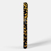 Gold Metallic loodopard Pattern op Black Case-Mate iPhone Case (Achterkant / Rechts)