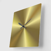 Gold Metallic look Background Sjabloon Elegant Vierkante Klok (Hoek)