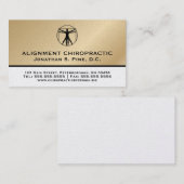 Gold Metallic-look Chiropractische Visitekaartjes (Voorkant / Achterkant)