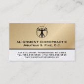 Gold Metallic-look Chiropractische Visitekaartjes (Voorkant)