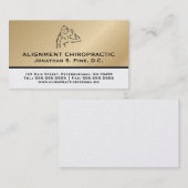 Gold Metallic-look Chiropractische Visitekaartjes (Voorkant / Achterkant)