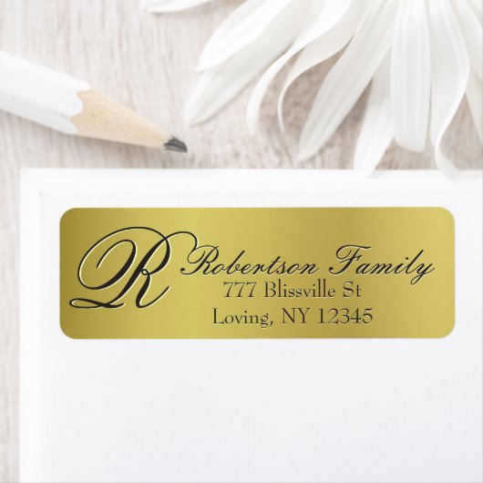 Gold Metallic look Etiket (Insitu)