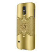 Gold Metallic look met diamanten patroon 3 Case-Mate Samsung Galaxy Hoesje (Achterkant Links)