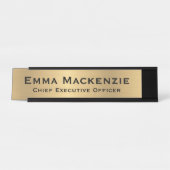Gold Metallic look Simple Desk Sign Name Bord Bureau Naambordje (Voorkant)