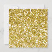 GOLD METALLIC LOOK Stork Baby shower Invitation Kaart (Achterkant)