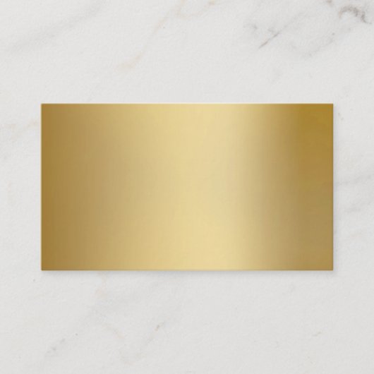 Gold Metallic look-Visitekaartjes Visitekaartje (Voorkant)