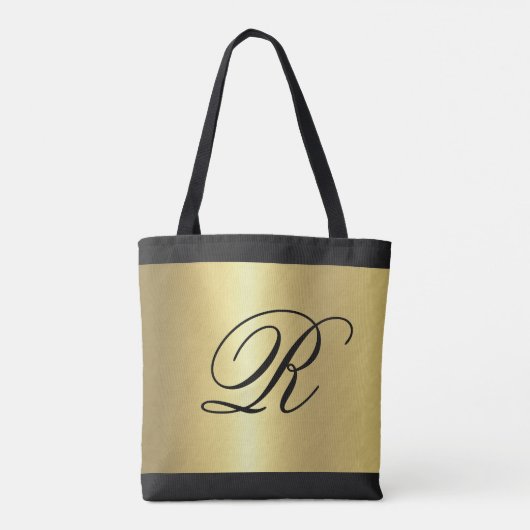 Gold Metallic look voor monogram Tote Bag (Achterkant)