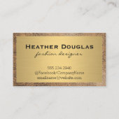 Gold Metallic Lux | Ledergrens Visitekaartje (Voorkant)