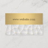 Gold Metallic Lux | Modern geometrisch patroon Visitekaartje (Achterkant)