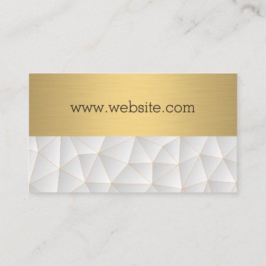 Gold Metallic Lux | Modern geometrisch patroon Visitekaartje (Achterkant)