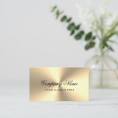 Gold metallic luxe visitekaartje (Staand voorkant)