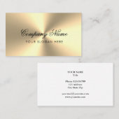 Gold metallic luxe visitekaartje (Voorkant / Achterkant)