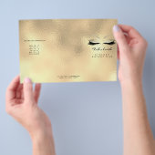 Gold Metallic Makeup Eyes Lashes DL 3 bijsluiter Flyer (Hand)