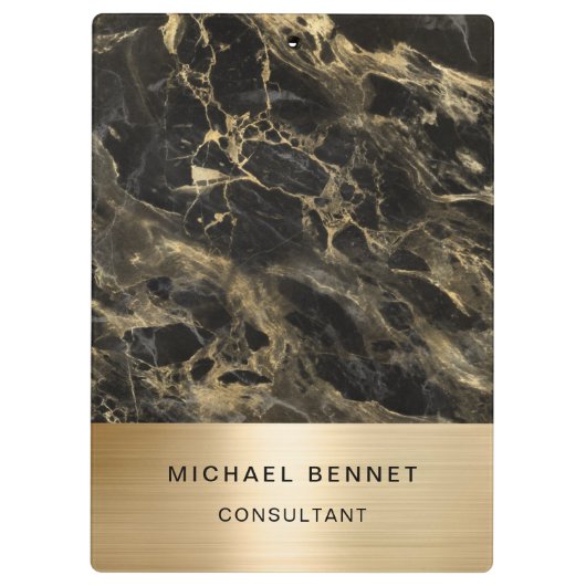 Gold Metallic - marmer - consultant voor Gold-cert Klembord (Achterkant)
