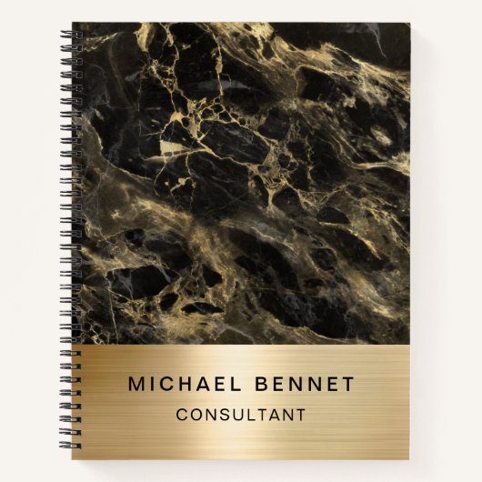 Gold Metallic - marmer - consultant voor Gold-cert Notitieboek (Voorkant)