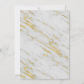 Gold Metallic marmer Flowers Vow Renewal Kaart (Achterkant)