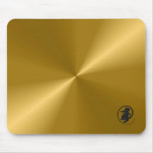Gold Metallic met muis Logo Gel Mousepad