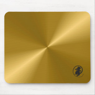 Gold Metallic met muis Logo Gel Mousepad Muismat