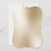 Gold Metallic Modern Elegant Simple Wedding Kaart (Achterkant)