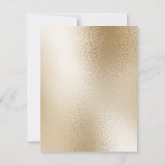 Gold Metallic moderne grafische vormgeving eenvoud Save The Date (Achterkant)