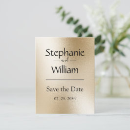 Gold Metallic moderne grafische vormgeving eenvoud Save The Date