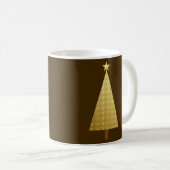 Gold Metallic moderne kerstboom Koffiemok (Voorkant rechts)