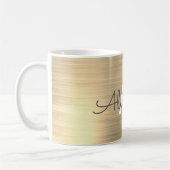 Gold Metallic monogram Naam en Initiaal Koffiemok (Links)