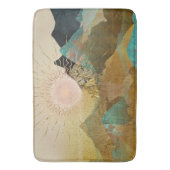 Gold Metallic Mountain Vista Landscape Badmat (Voorkant Verticaal)