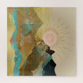 Gold Metallic Mountain Vista Landscape Legpuzzel (Horizontaal)