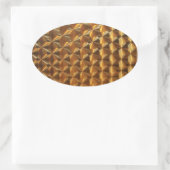 Gold Metallic Pattern Ovale Sticker (Tas)