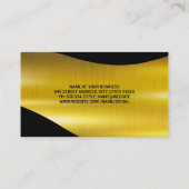 Gold Metallic penseel en zwart Visitekaartje (Achterkant)