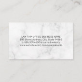 Gold Metallic Pillar en Feather Logo | Wet Afsprakenkaartje (Achterkant)