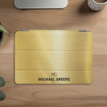 Gold Metallic Professional iPad Mini Cover<br><div class="desc">Deze stijlvolle iPad-hoes heeft een prachtig gouden metallic bedrukt ontwerp, perfect voor het toevoegen van een vleugje elegantie aan uw apparaat. De hoes kan worden gepersonaliseerd met uw monogram en naam, waardoor deze uniek is voor u. Ontworpen voor functionaliteit, kan het eenvoudig worden opgevouwen tot een standaard, die handsfree ondersteuning...</div>