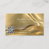 Gold metallic qr-code visitekaartje (Achterkant)