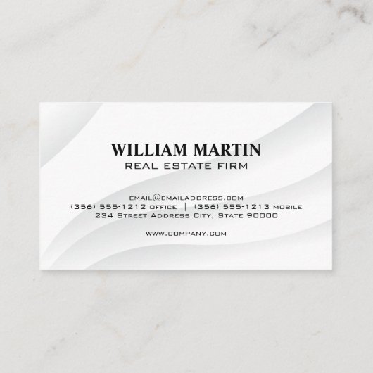 Gold Metallic Real Estate Logo Visitekaartje (Achterkant)