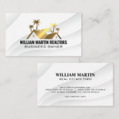 Gold Metallic Real Estate Logo Visitekaartje (Voorkant / Achterkant)