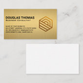 Gold Metallic Realtor Logo Visitekaartje (Voorkant / Achterkant)