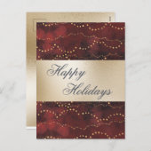 Gold Metallic Red Elegant Prettige feestdagen (Voorkant / Achterkant)