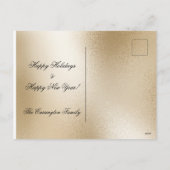 Gold Metallic Red Elegant Prettige feestdagen (Achterkant)