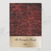 Gold Metallic Red Elegant Prettige feestdagen Feestdagenkaart (Achterkant)