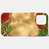 Gold Metallic Red Green Alcohol Ink Holiday Case-Mate iPhone Case (Achterkant (horizontaal))