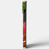 Gold Metallic Red Green Alcohol Ink Holiday Damask Case-Mate iPhone Case (Achterkant / Links)