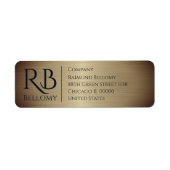 Gold Metallic Return-adreslabel Etiket (Voorkant)