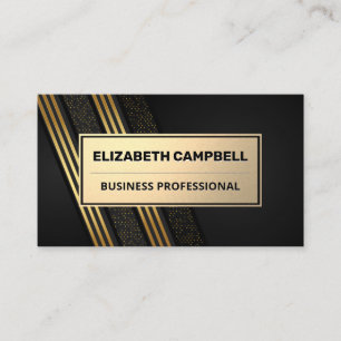 Gold Metallic   Sequin-patroon met strippen Visitekaartje