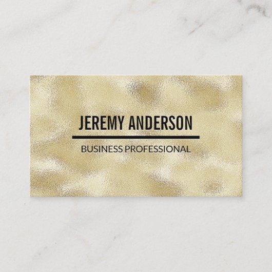 Gold Metallic Shimmer Shine Visitekaartje (Voorkant)