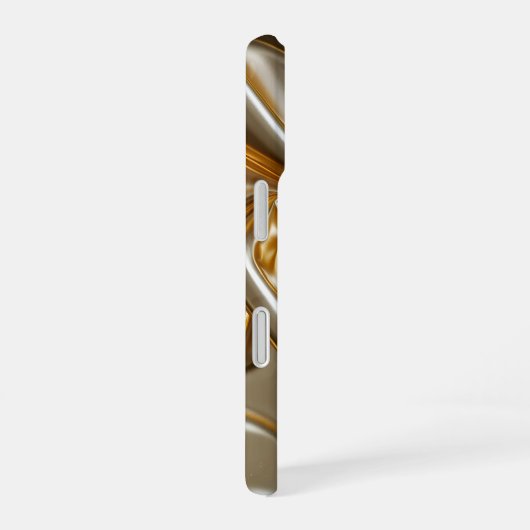 Gold Metallic Silk Texture iPhone 16 Hoesje (Rechterkant)