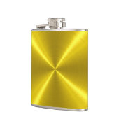 Gold Metallic Steel Metal Heupfles (Links)