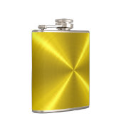 Gold Metallic Steel Metal Heupfles (Rechts)