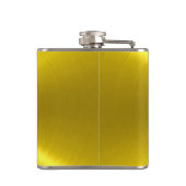 Gold Metallic Steel Metal Heupfles (Achterkant)